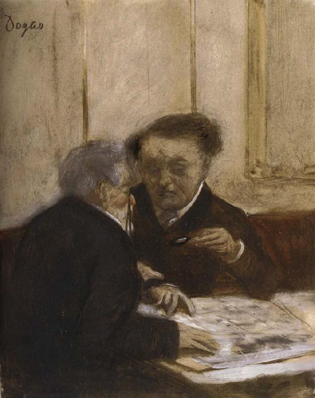 Edgar Degas At the Cafe Chateauden oil painting image